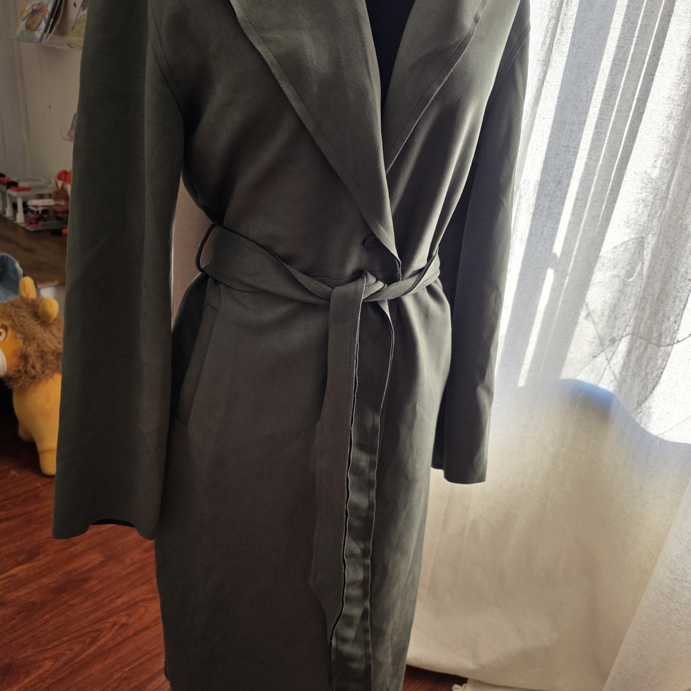 Elegant Women's Belted Coat Jacket Size L